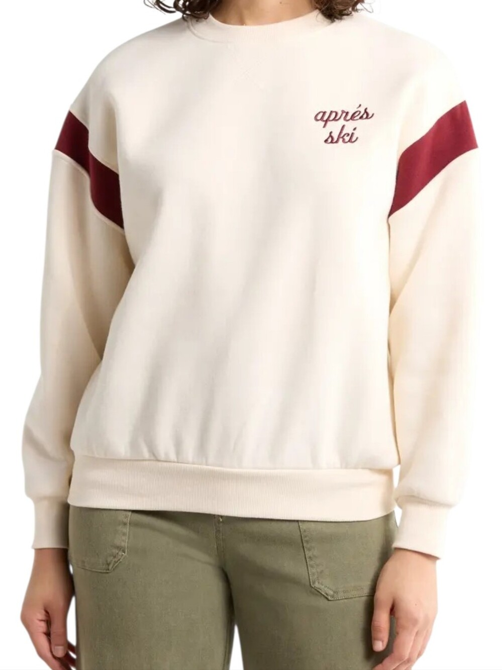 Wildfox Apres Ski Varsity Charlie Oversized Sweatshirt XS NWT